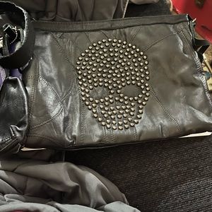 Studded, skull purse